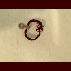 Pandora macrame black (Retired)bracelet and cz charm